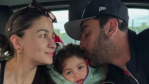 Neetu Kapoor shares a heartwarming snap of Ranbir Kapoor planting a sweet kiss on daughter Raha on her second birthday 