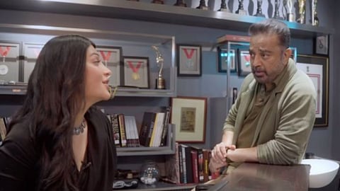 Shruti Haasan and Kamal Haasan