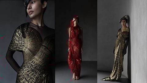 Couturier Amit Aggarwal reinterprets Banarasi weaves in his upcycled collection