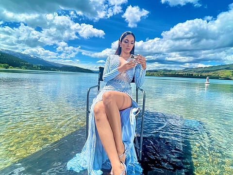 Kiara Advani is a diva in a stunning powder blue dress on the latest 'Game Changer' poster