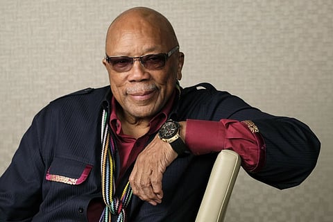 Music producer Quincy Jones poses for a portrait to promote his documentary "Quincy" during the Toronto Film Festival on Sept. 7, 2018, in Toronto