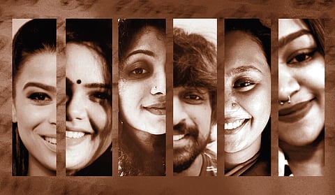 (L-R): Nitya Sanjeev, Keerthana PV, Bhavya Balantrapu, Abhijit Senthil, Sukanya Umesh and Varshini Senthil Nathan