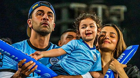 Ranbir Kapoor, Raha Kapoor and Alia Bhatt