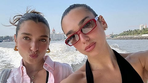 Rina Lipa and Dua Lipa in Mumbai 
