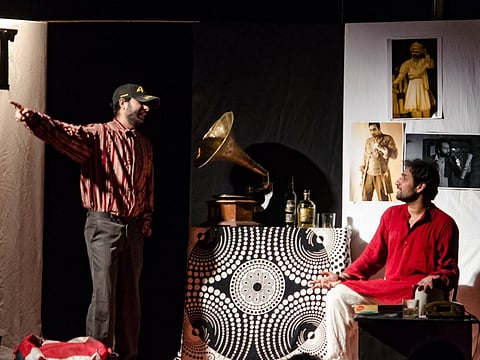 The play critiques the rigid structure of drama schools in India and examines the politics involved in gaining admission