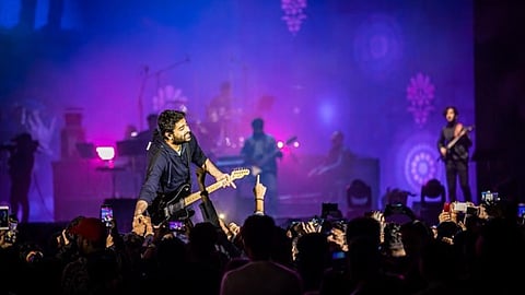 In frame: Arijit Singh during a previous concert