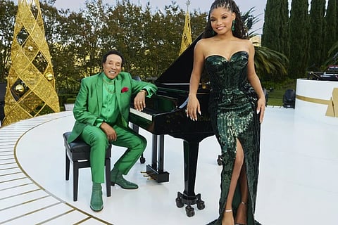 Smokey Robinson and Halle Baile