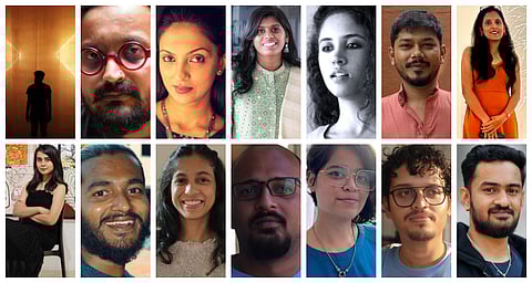 (Clockwise from top left) Ali, Amshu Chukki, Kadambari Mehta, Kayalvizhi Sethukarasu, Khushbu Patel, Mohit Mahato, Monica D Prasad, Yadhunandan N, Tejas Kishore, Tasneem Lohani, Souro Chatterjee, Shyamli Singball, Santosh Pattar, Rakhee Shenoy 