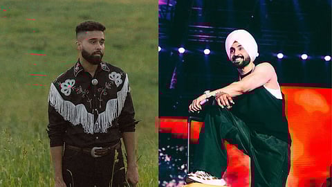 AP Dhillon (L); Diljit Dosanjh (R)
