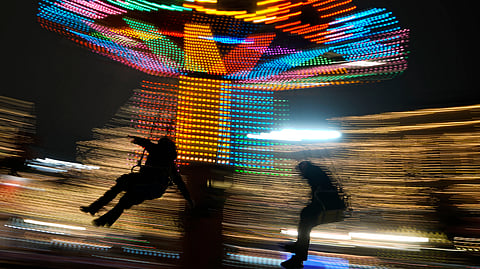 Holiday lights illuminate the world