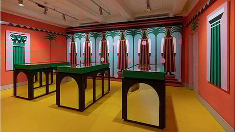 An artwork at the exhibit 