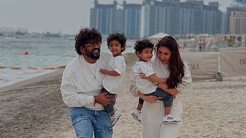 Vignesh Shivan and Nayanthara with their kids
