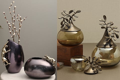 Panthera Vase Samll and Essence of Leaf Jar