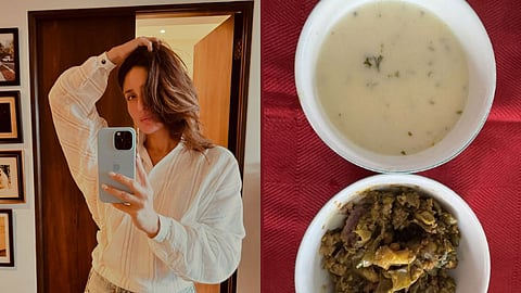 Kareena Kapoor Khan (L); Kadi and Undhiyoo (R)