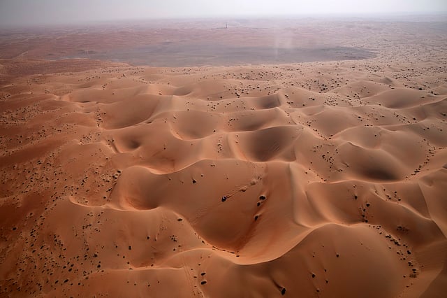 A car drives during the tenth stage of the Dakar Rally between Haradh and Shubaytah, Saudi Arabia, Wednesday, Jan. 15, 2025. 