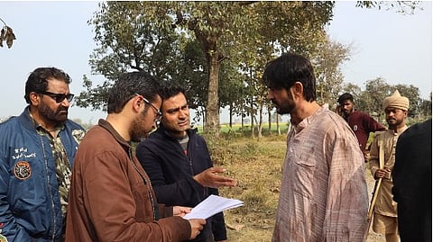 A BTS picture from the sets of Baida