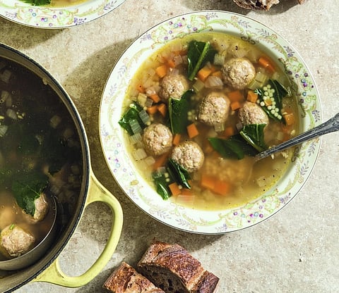 This recipe blends the best of Japanese and Italian cuisines, creating a unique take on Italian wedding soup