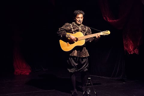 The actor Rupesh Tillu on stage