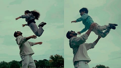 Shahid Kapoor with his kids 