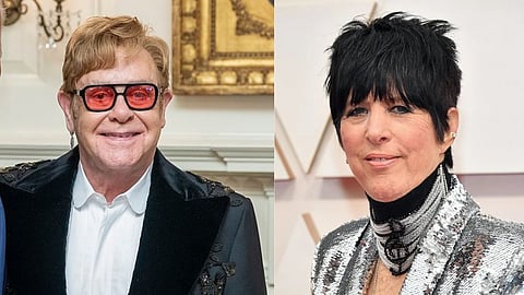 Elton John (L); Diane Warren (R)