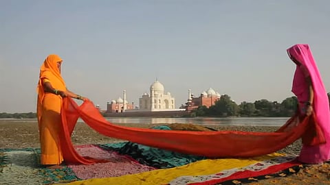 A still from the video 'Jai Hind'