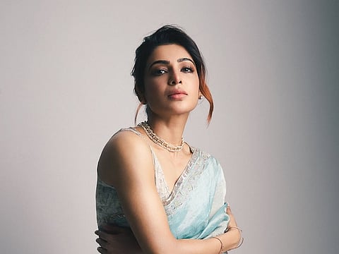 Samantha Ruth Prabhu serves intense look in a simple saree in Maa Inti Bangaram