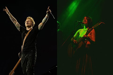 (L-R): Ed Sheeran and Mali  