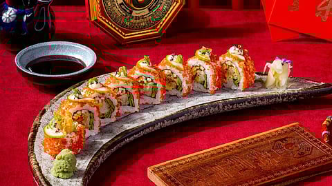 Golden enoki tempura