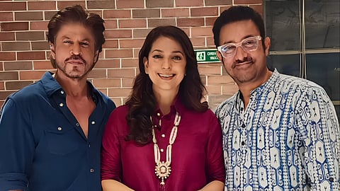 Shah Rukh Khan, Juhi Chawla and Aamir Khan