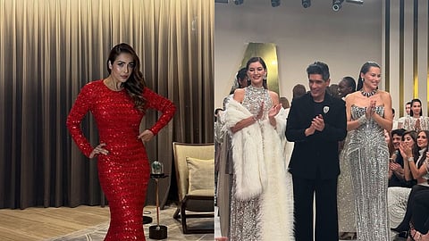 Malaika Arora (L); Manish Malhotra (R)