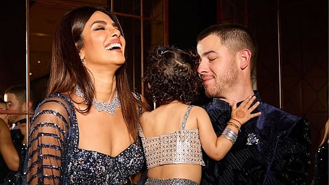 Priyanka Chopra, Malti Marie and Nick Jonas 