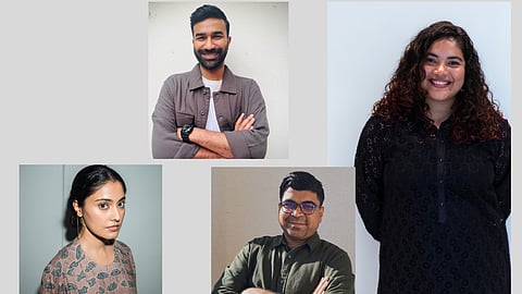 Clockwise from left: Rohin Raveendran Nair, Shalini Vijayakumar, Chanakya Vyas, and Amrita Bagchi