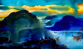 Inspired by the dreamy landscape of Badami, Manjunath Wali unveils his series, ‘Allure of the Land’