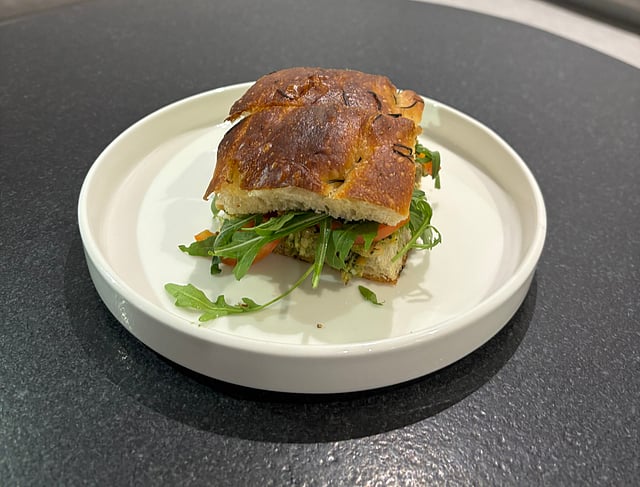 Pesto Chicken Focaccia Sandwich