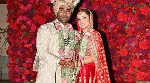 Aadar Jain and Alekha Advani married in Mumbai yesterday. 