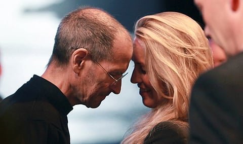 The late Steve Jobs pictured with his wife Laurene.