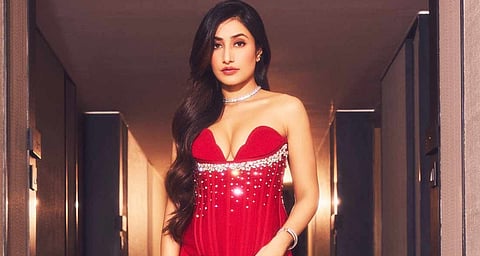 Dhanashree Verma was seen on her way to an early morning shoot.