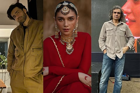 In frame: Avinash Tiwary,  Aditi Rao Hydari and Imtiaz Ali 