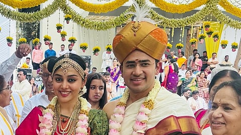 Tejasvi Surya and Sivasri Skandaprasad tied the knot on Thursday