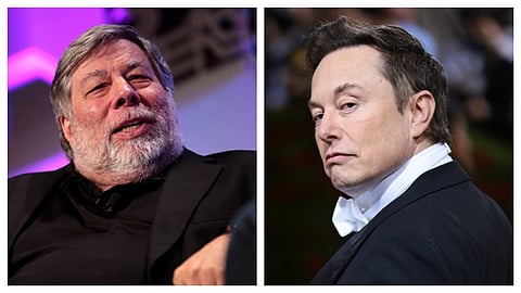 Steve Wozniak (left) criticised the mass firings led by Elon Musk. Source: X