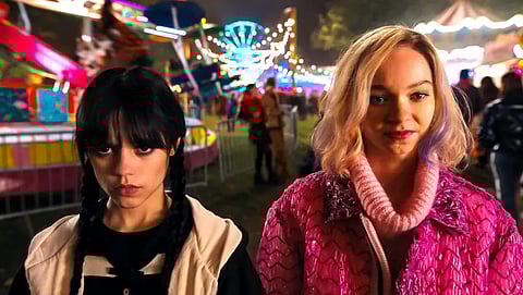 Jenna Ortega and Emma Myers in a still from Wednesday