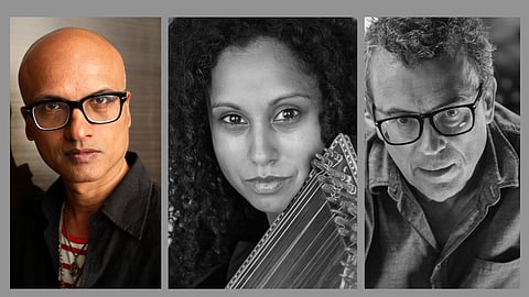 L-R: Jeet-Thayil, Susheela Raman, and Samuel Millis