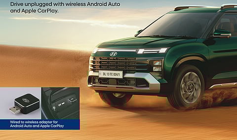 Wired to wireless adapter for Android Auto and Apple Carplay