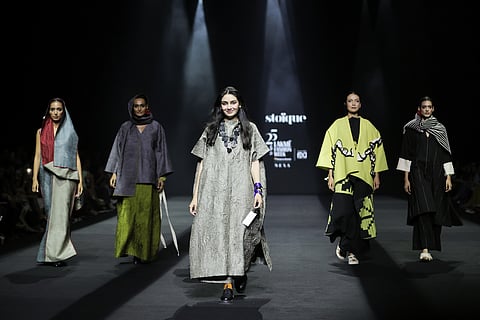 Designer Arshna Raj’s collection Echo unveiled at LFWxFDCI is inspired by fluidity of water