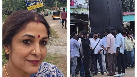 Ramya Krishnan on the set of Jailer 2
