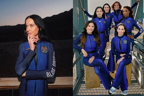 In frame: Katy perry and members of the all-women Blue Origin cre