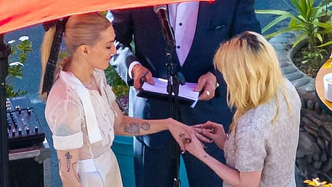 Actor Kristen Stewart ties knot with fiancée Dylan Meyer at an intimate ceremony in Los Angeles