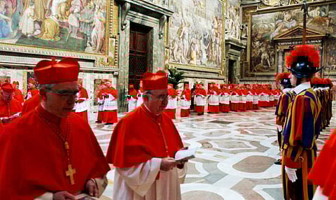 The conclave takes place in the Sistine Chapel in the Vatican