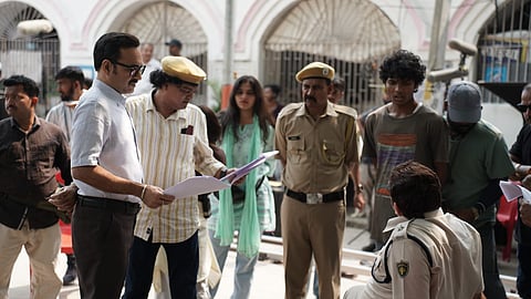 Pankaj Tripathi and Amit Rai on the sets