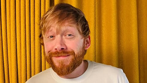 Harry Potter star Rupert Grint introduces his baby girl Goldie with the world